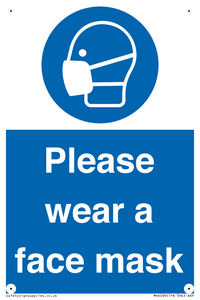 Please wear a face mask